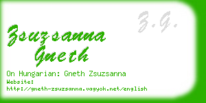 zsuzsanna gneth business card